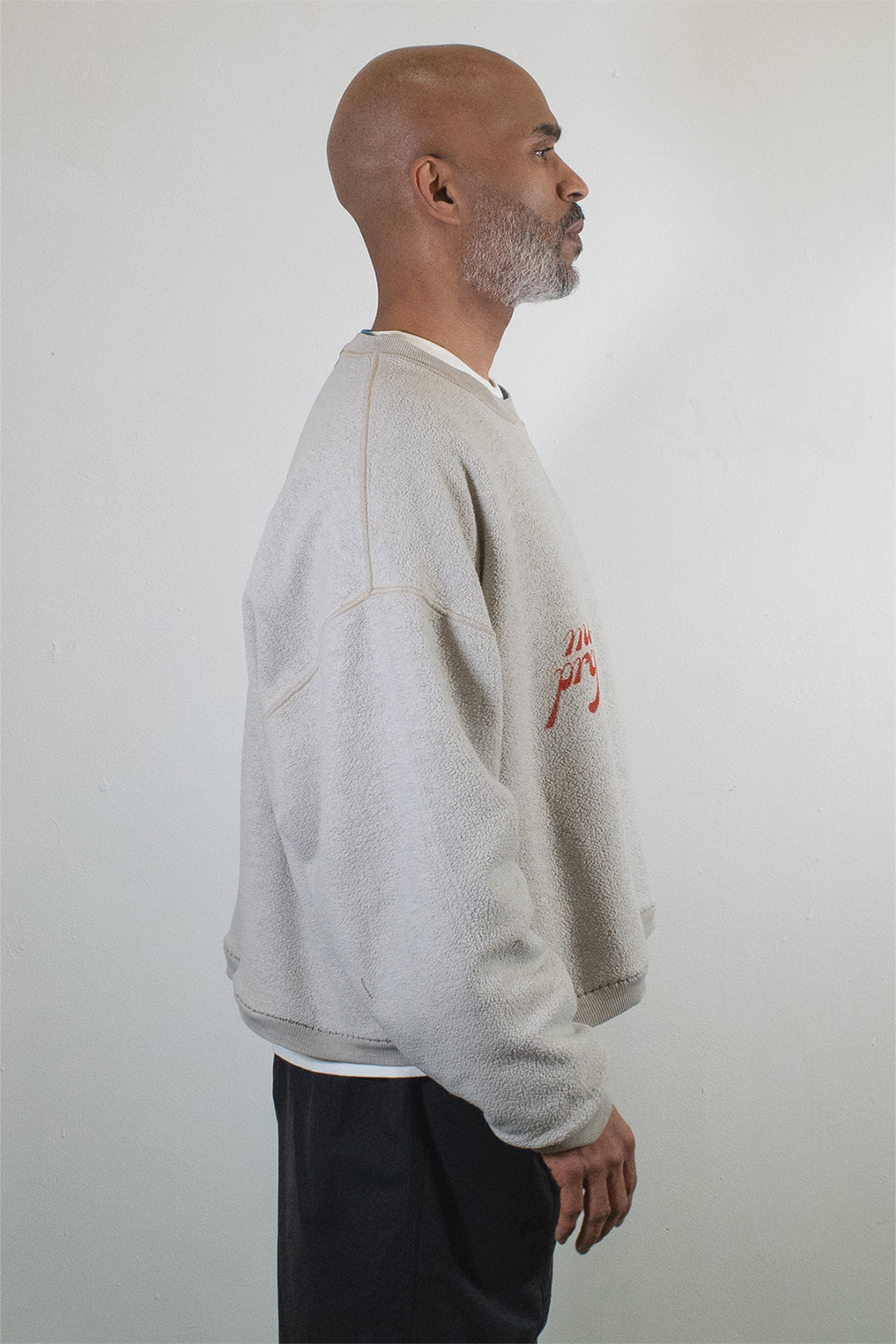 Double Layered Cropped Crewneck