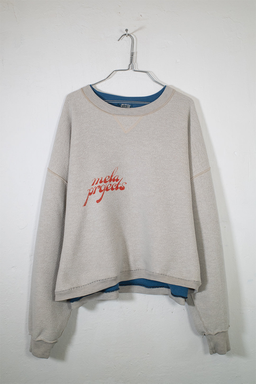 Double Layered Cropped Crewneck