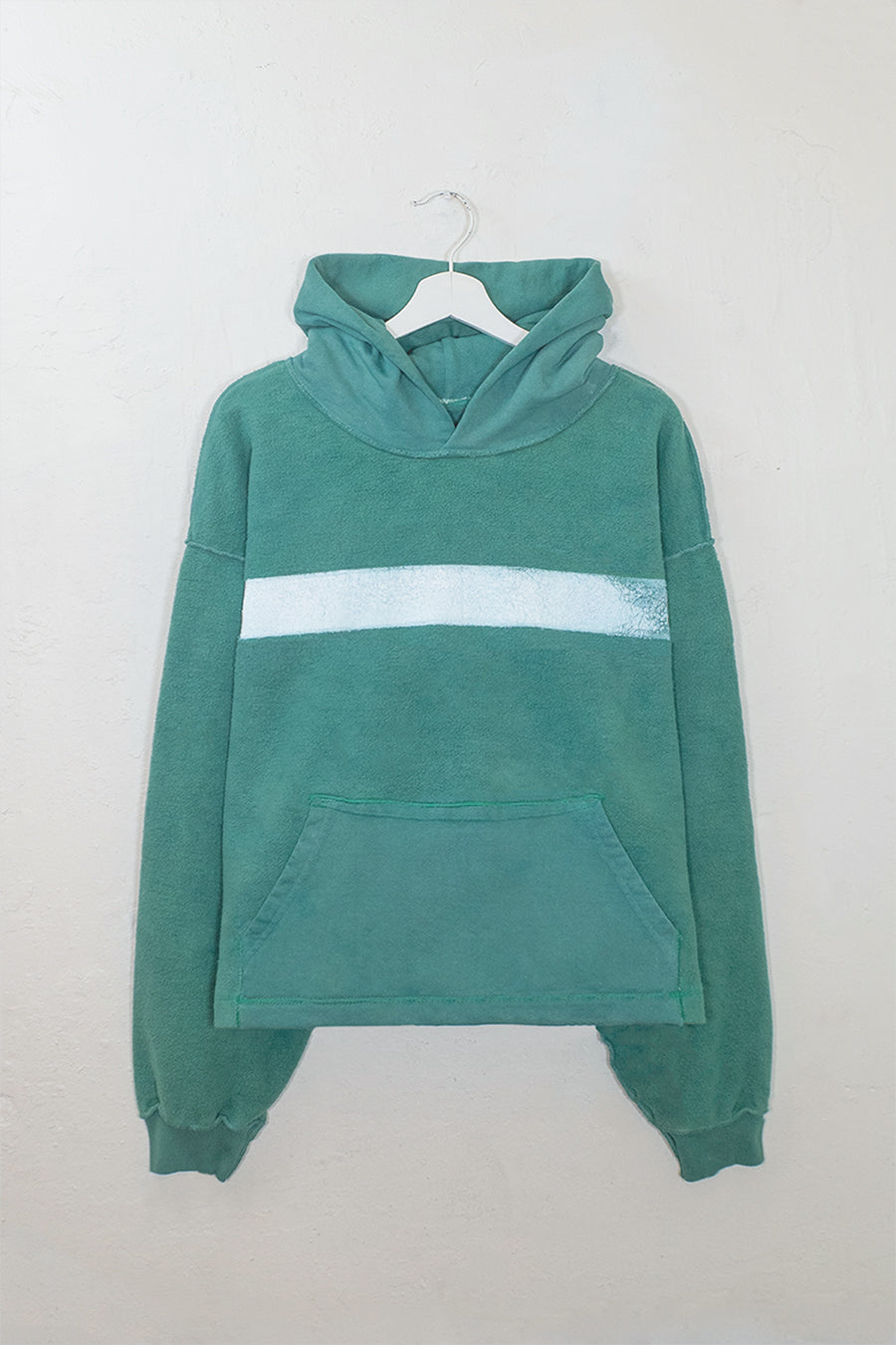 Inside-Out Cropped Hooded Sweatshirt