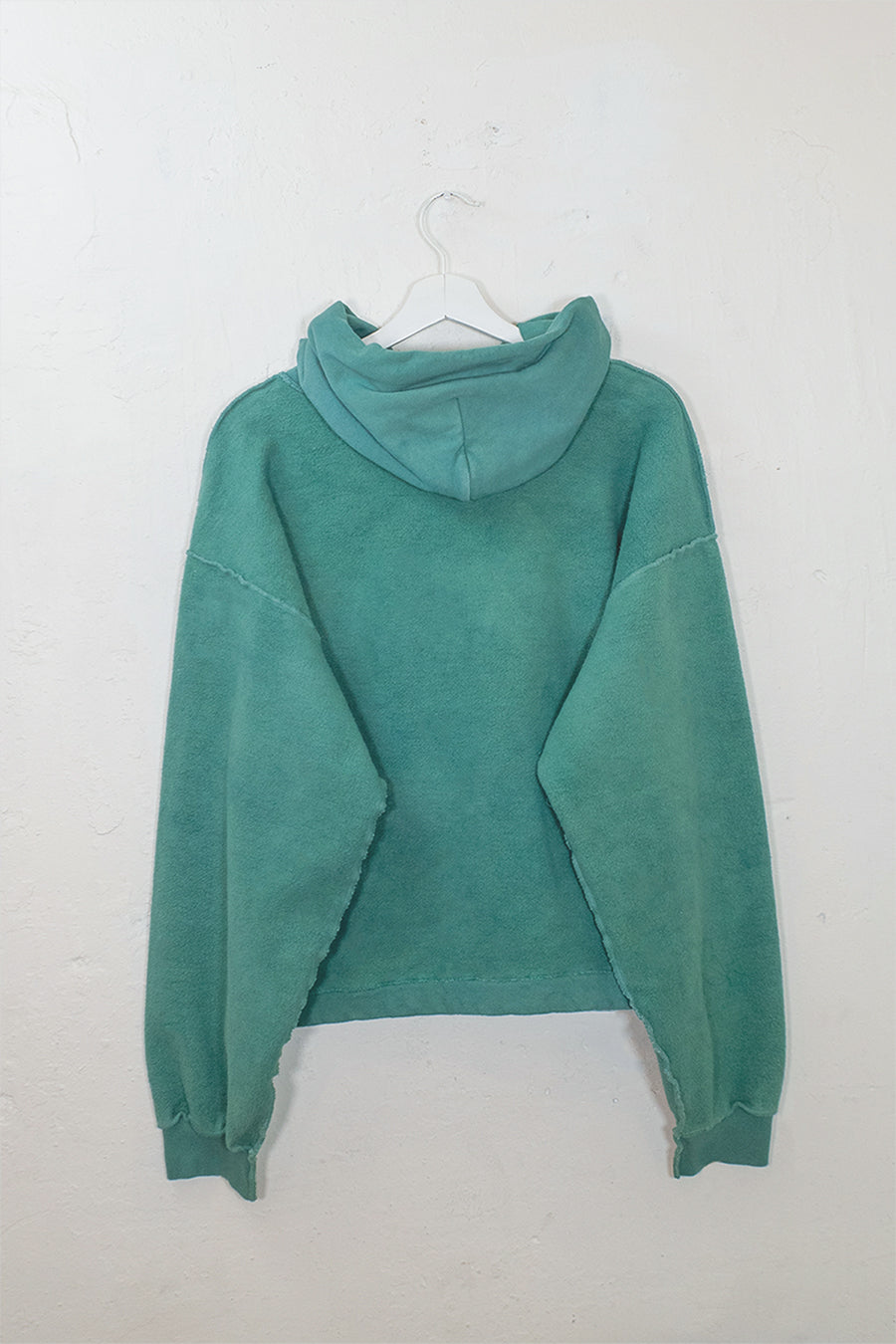 Inside-Out Cropped Hooded Sweatshirt